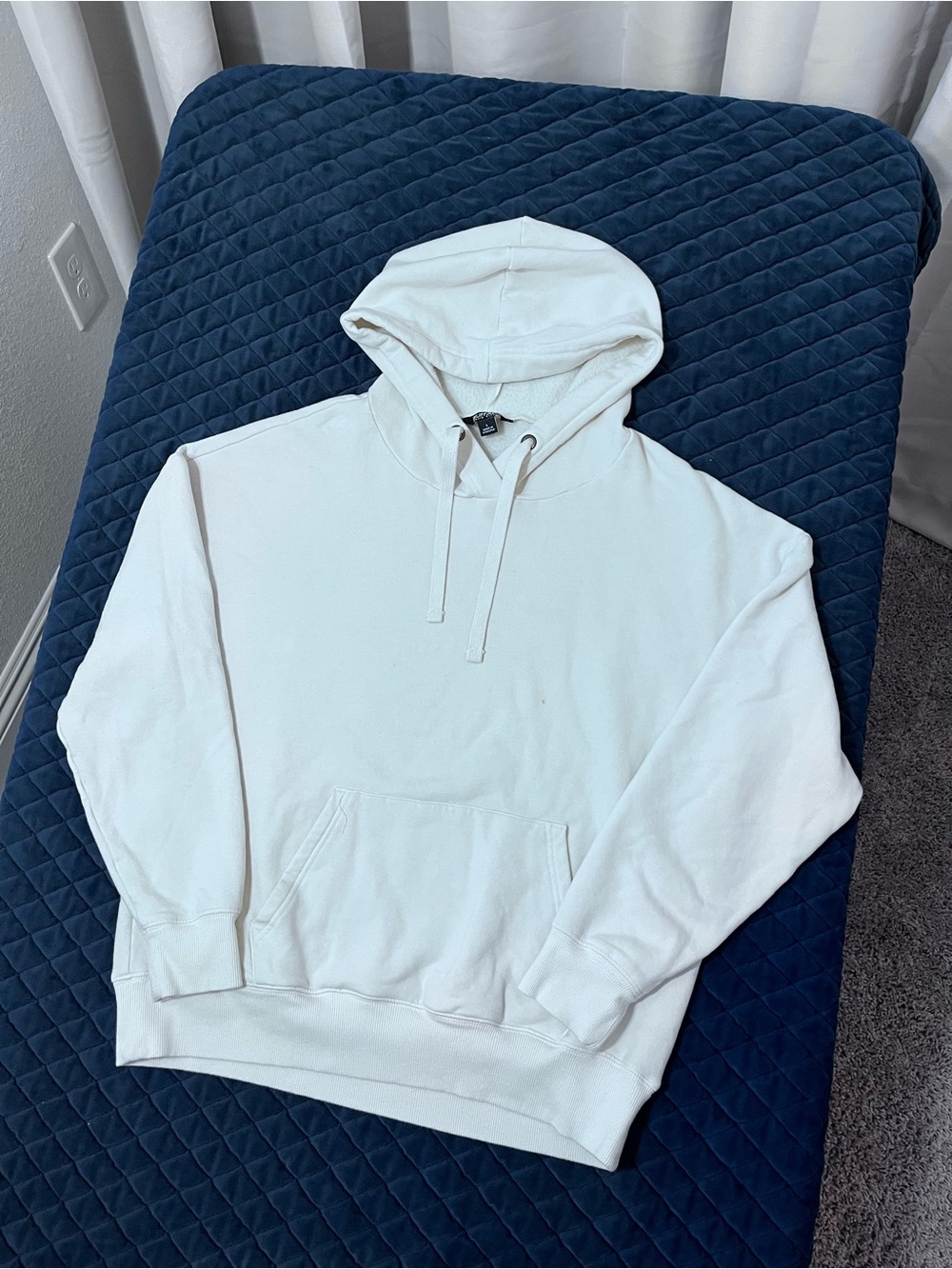 Buffalo David Bitton White Cream Hooded Pullover Sweatshirt